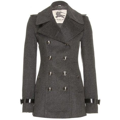 burberry london vyner wool pea coat|Wool Blend Pea Coat in Black .